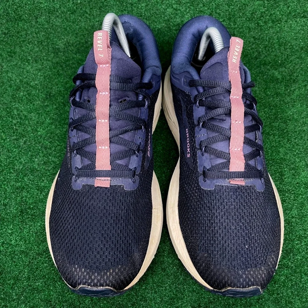 Brooks Revel 7 Running Shoes Navy Pink‎ Athletic Sneakers Women's US 10.5 B